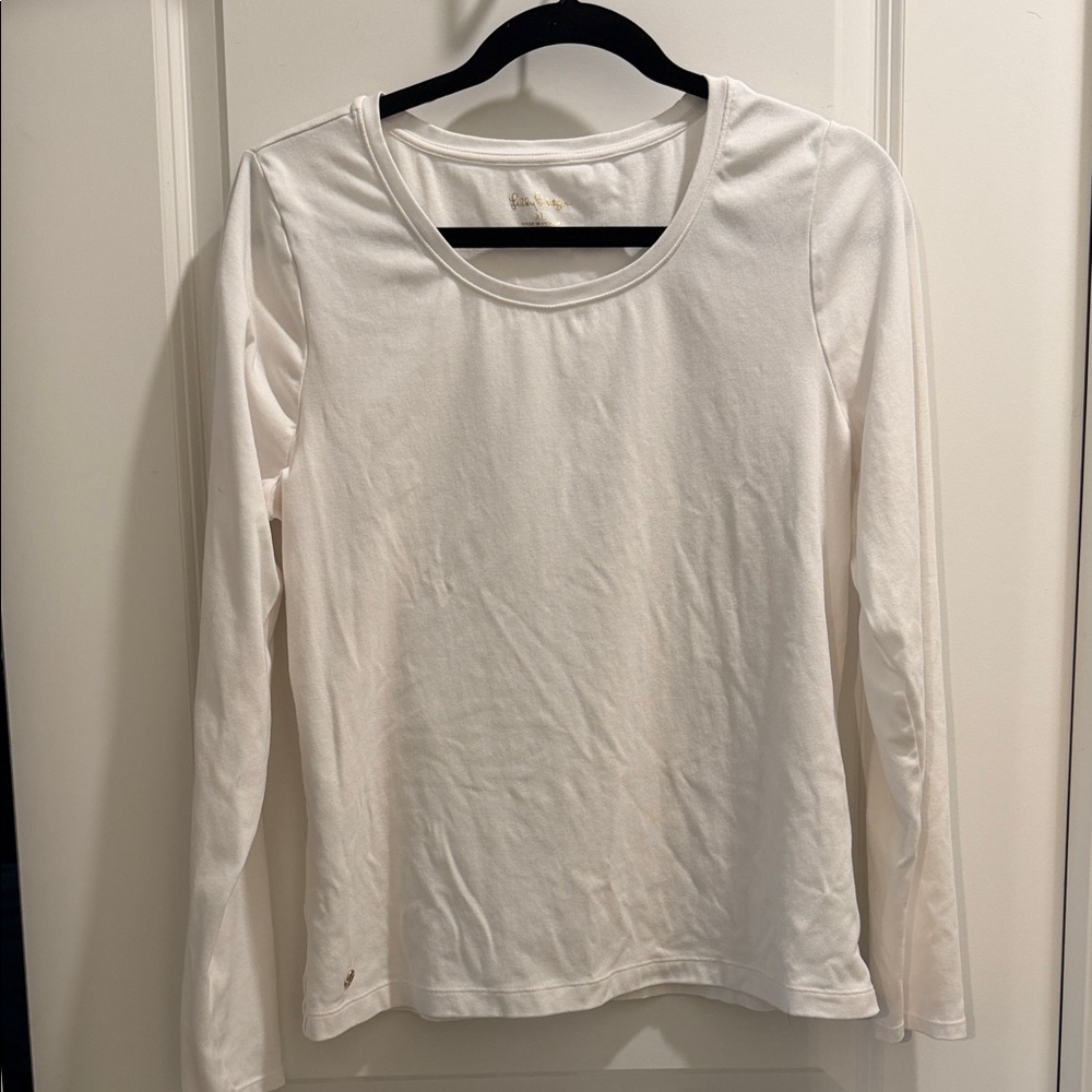 Lilly Pulitzer Classic White Long Sleeve Tee